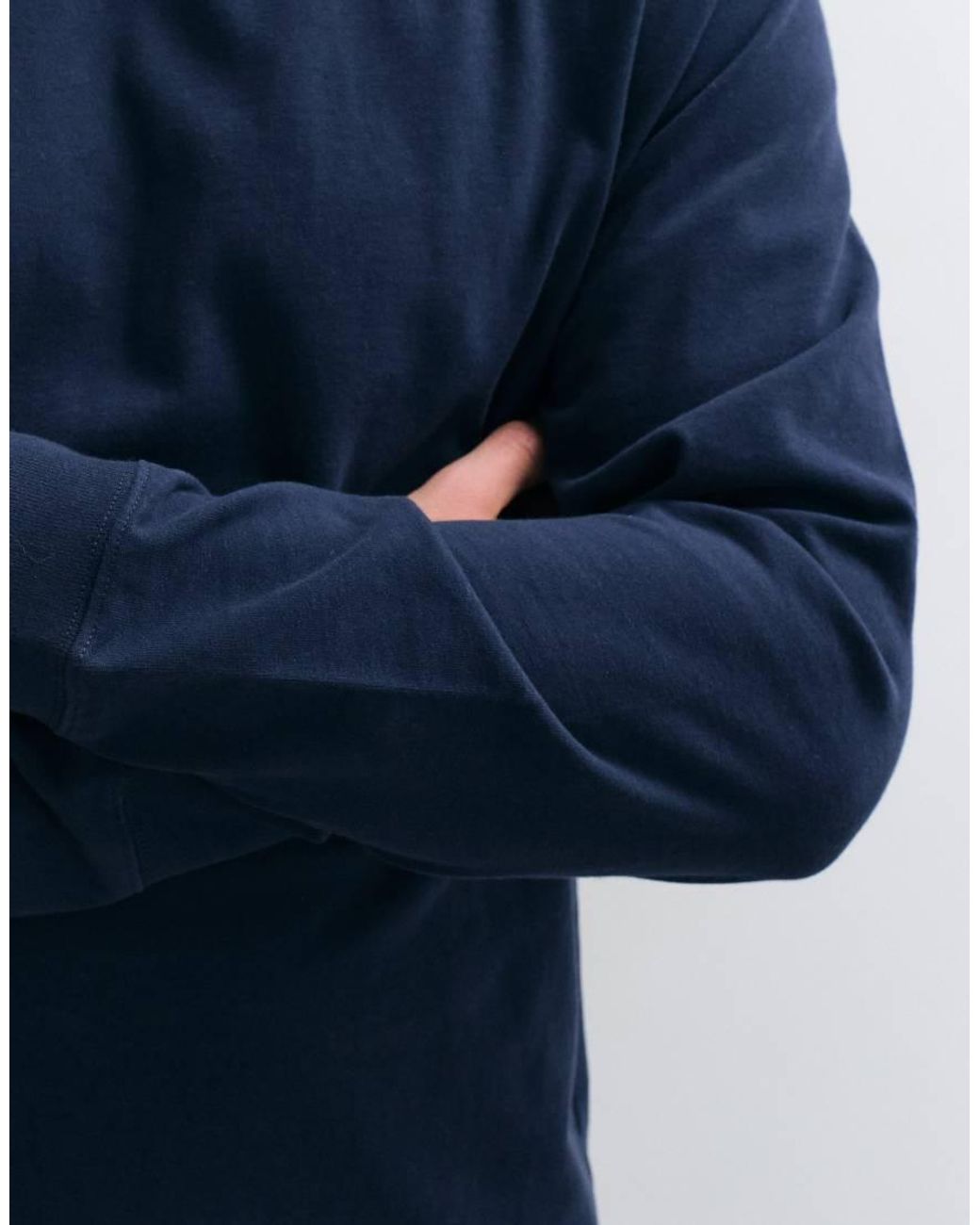 Abercrombie & Fitch Blue Oversized Heavyweight Long Sleeve T-shirt for men