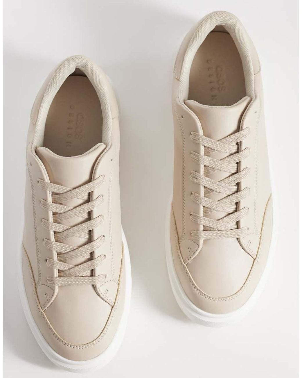 ASOS White Lace Up Sneakers for men