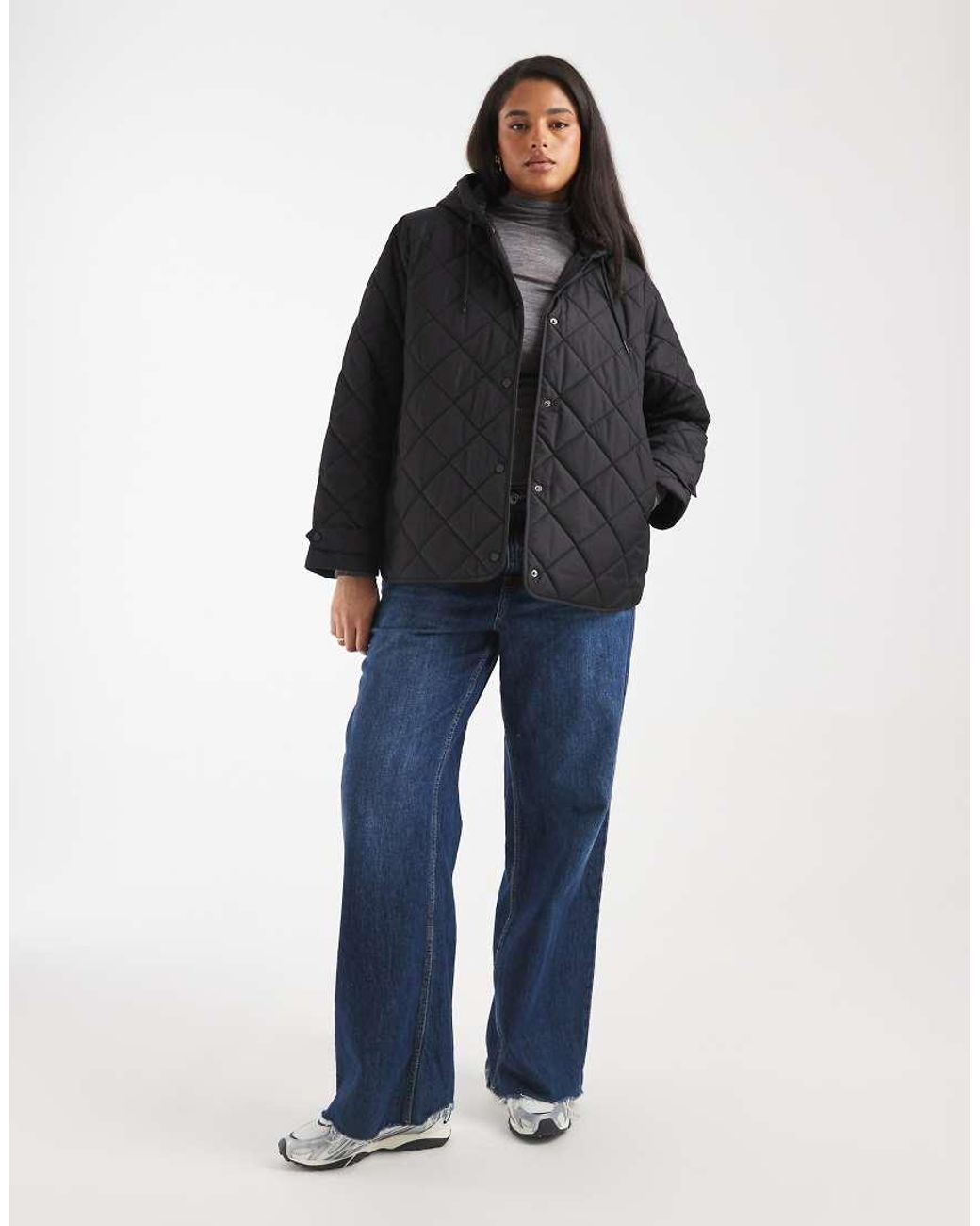ONLY Black Quilted Hooded Jacket