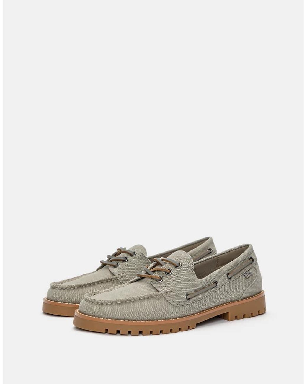 Pull&Bear White Flat Shoes for men
