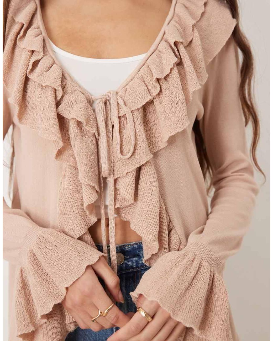 Glamorous Blue Waterfall Cardigan