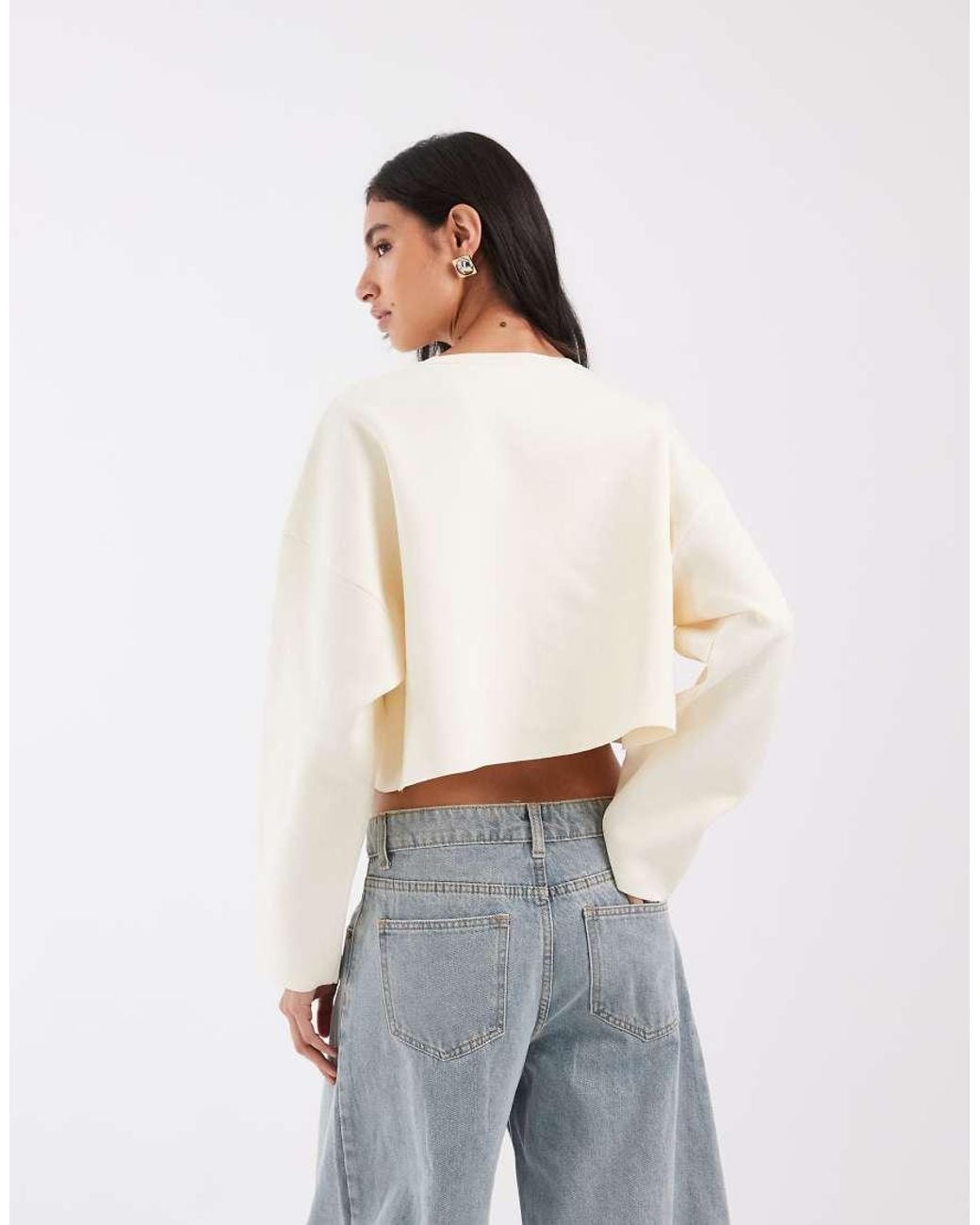 ASOS White Knitted Batwing Cardigan