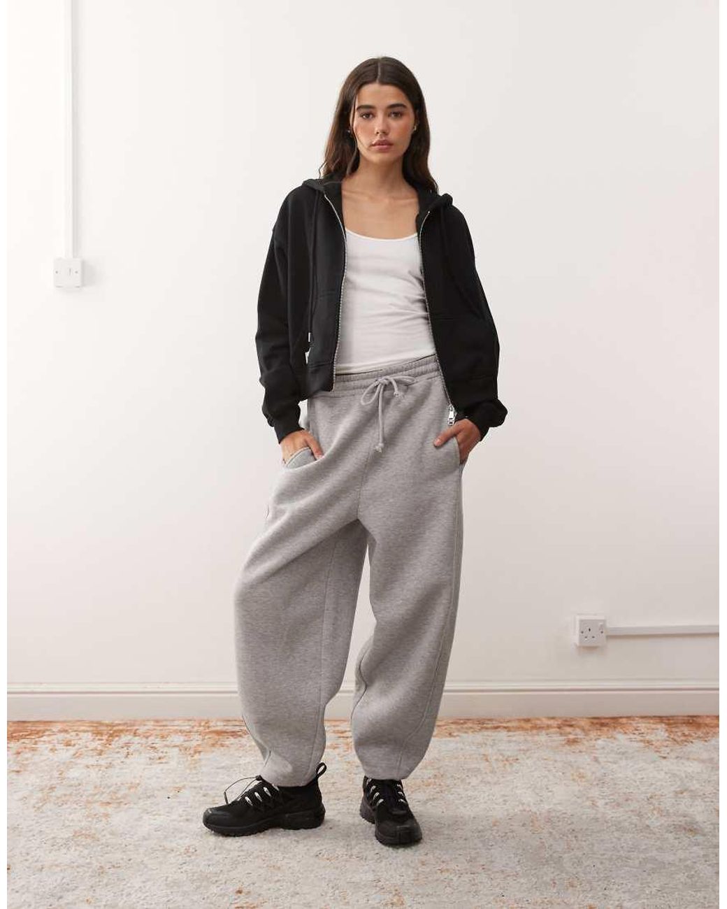 Reclaimed Vintage Natural Barrel Leg Brushback jogger