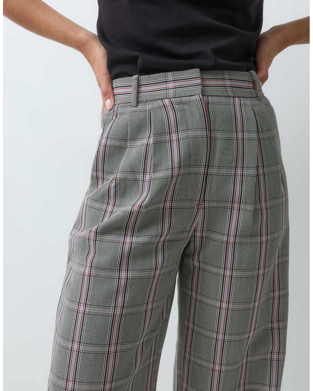Abercrombie & Fitch Gray Sloane High Rise Wide Leg Trousers