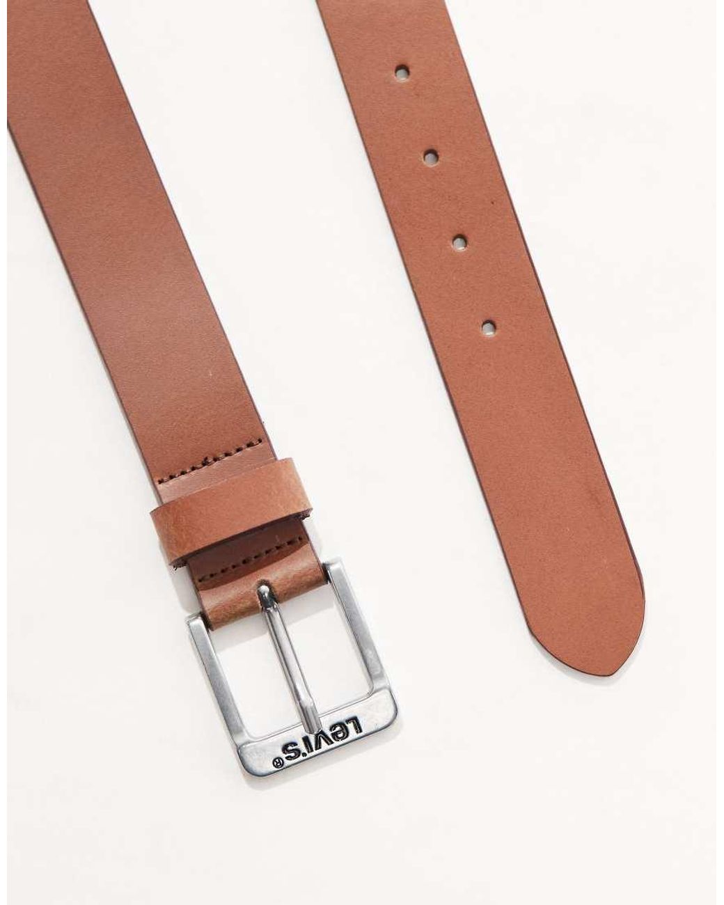 Levi's Blue Leather Logo Buckle Belt for men