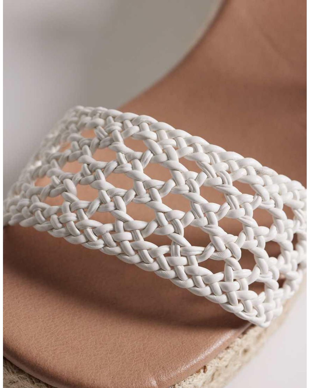 New Look White Woven Flatform Sandal