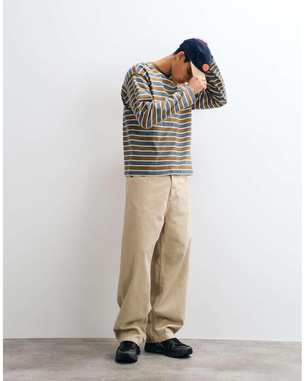 Blend Multicolor Long Sleeve Stripe T-shirt for men