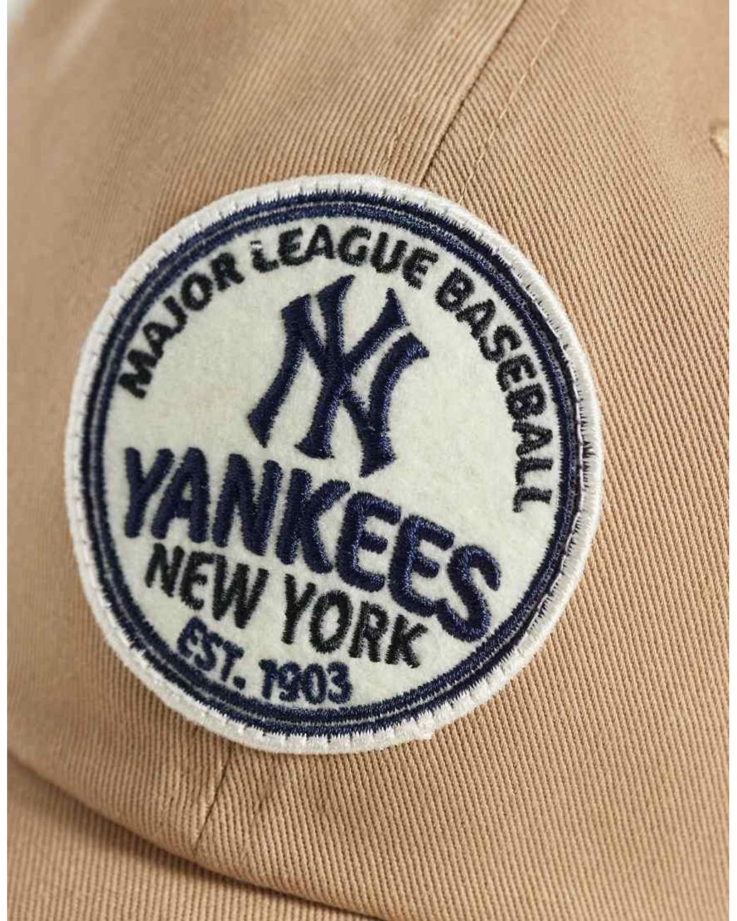 '47 Natural Ny Yankees Felton Logo Trucker Cap