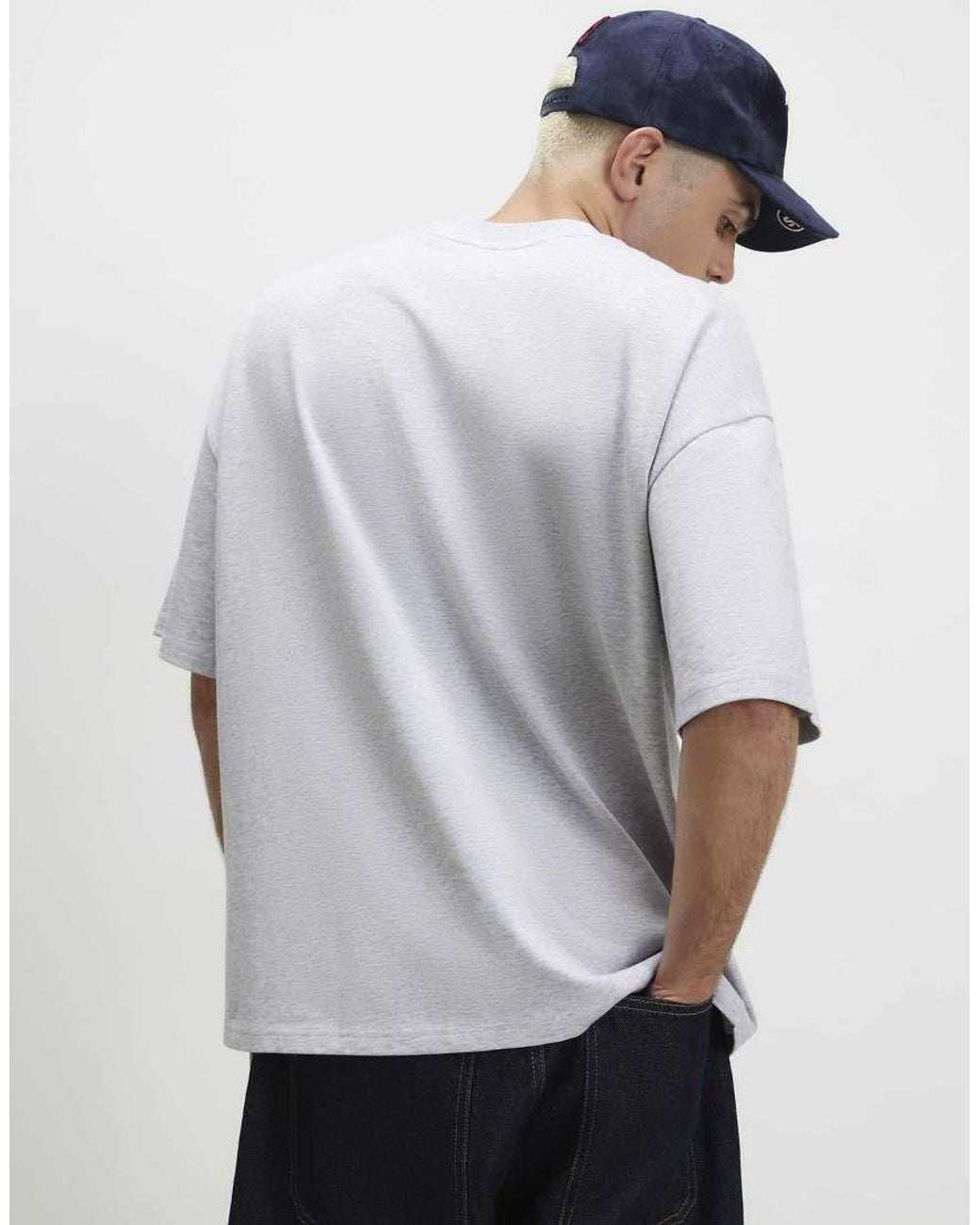 River Island Blue Oversized Fit Cotton Heavyweight T-Shirt for men