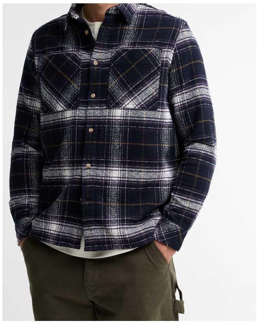 Barbour Blue Kidson Relaxed Tartan Check Overshirt for men