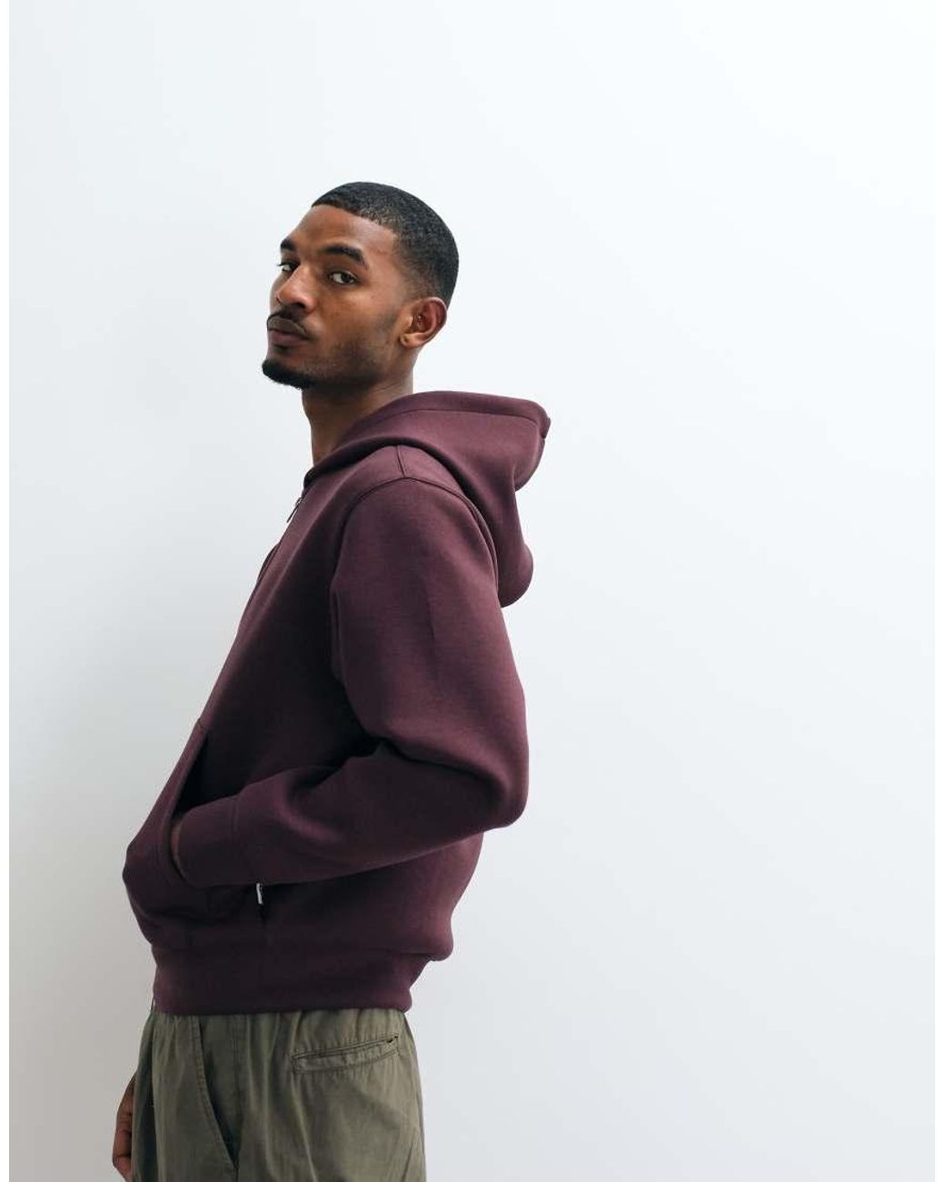 Jack & Jones Purple Scubastyle Double Zip Through Hoodie for men