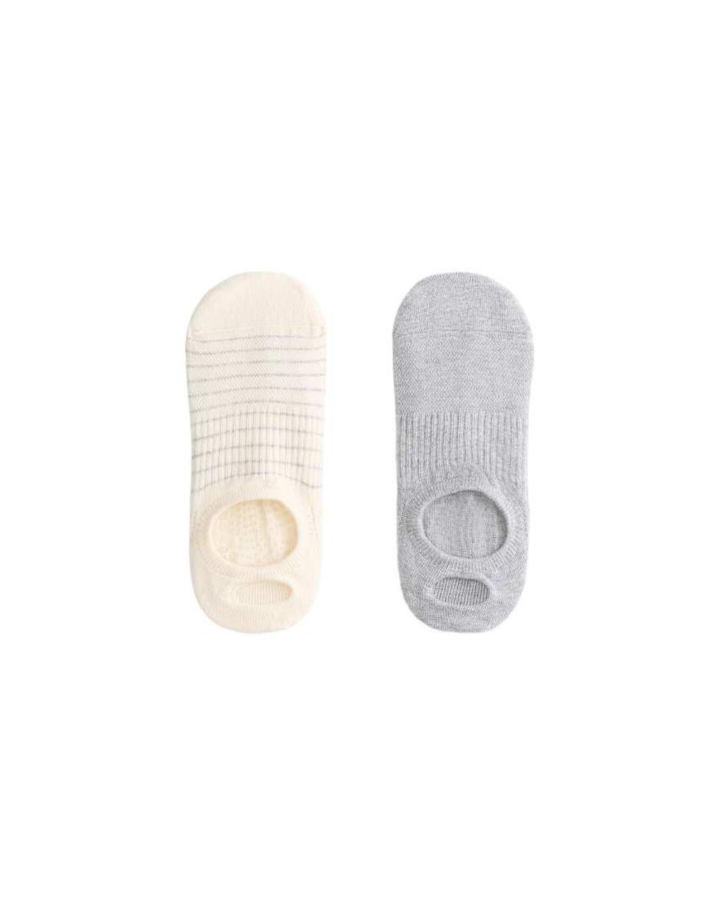 Oysho White 2 Pairs Of Cotton Blend Yoga And Pilates Socks