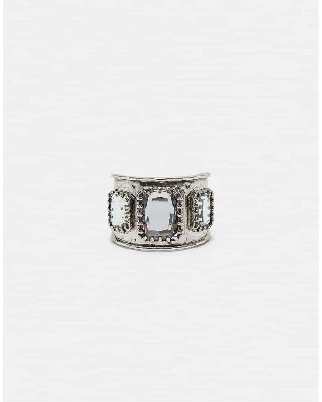 Stradivarius White Jewel Cuff