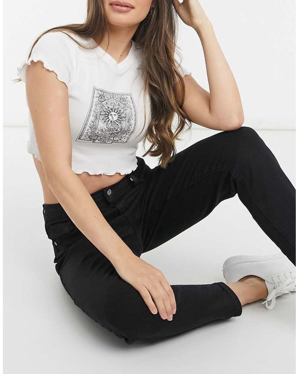 Levi's Black High Waist Mom Jeans