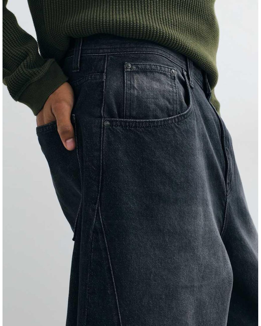 ASOS Blue Extreme baggy Jeans for men
