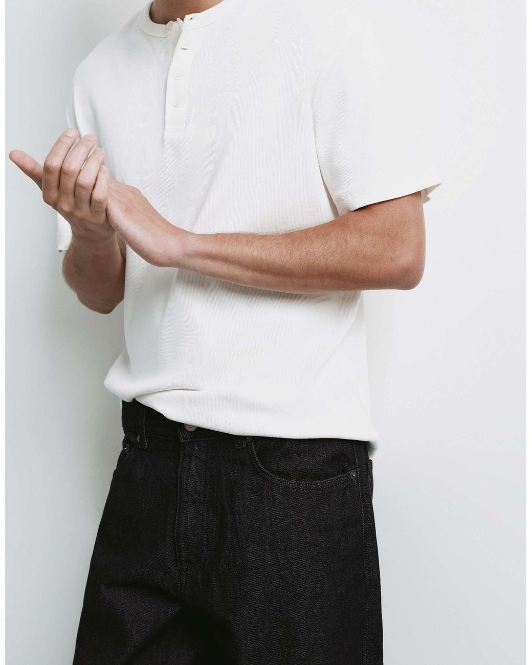 Jean droit Pull&Bear pour homme en coloris White