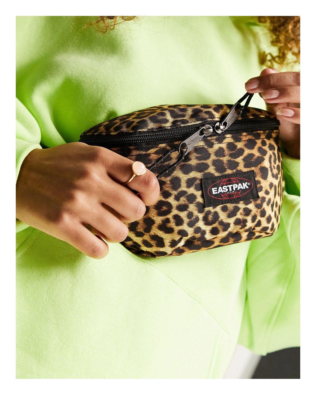 Eastpak Springer Leopard Print Bum Bag in Brown | Lyst UK