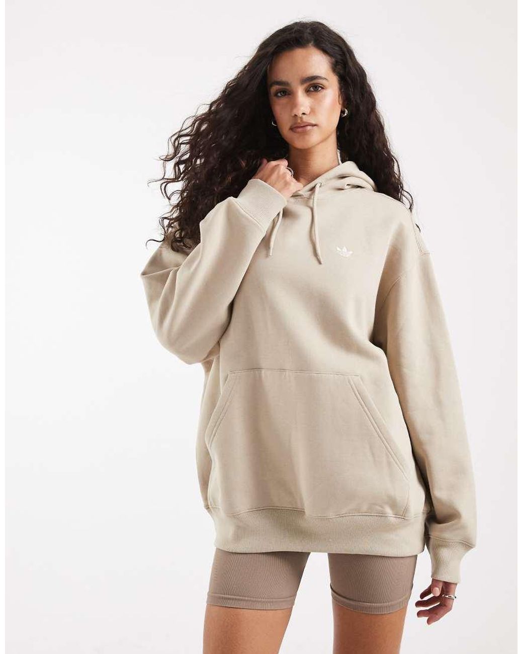 Adidas Originals Natural Essentials Oversized Fleece Hoodie