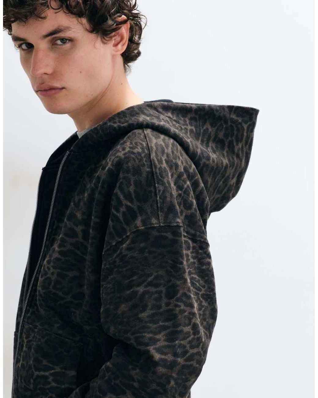 Hollister Blue Reversible Zip Up Hoodie for men