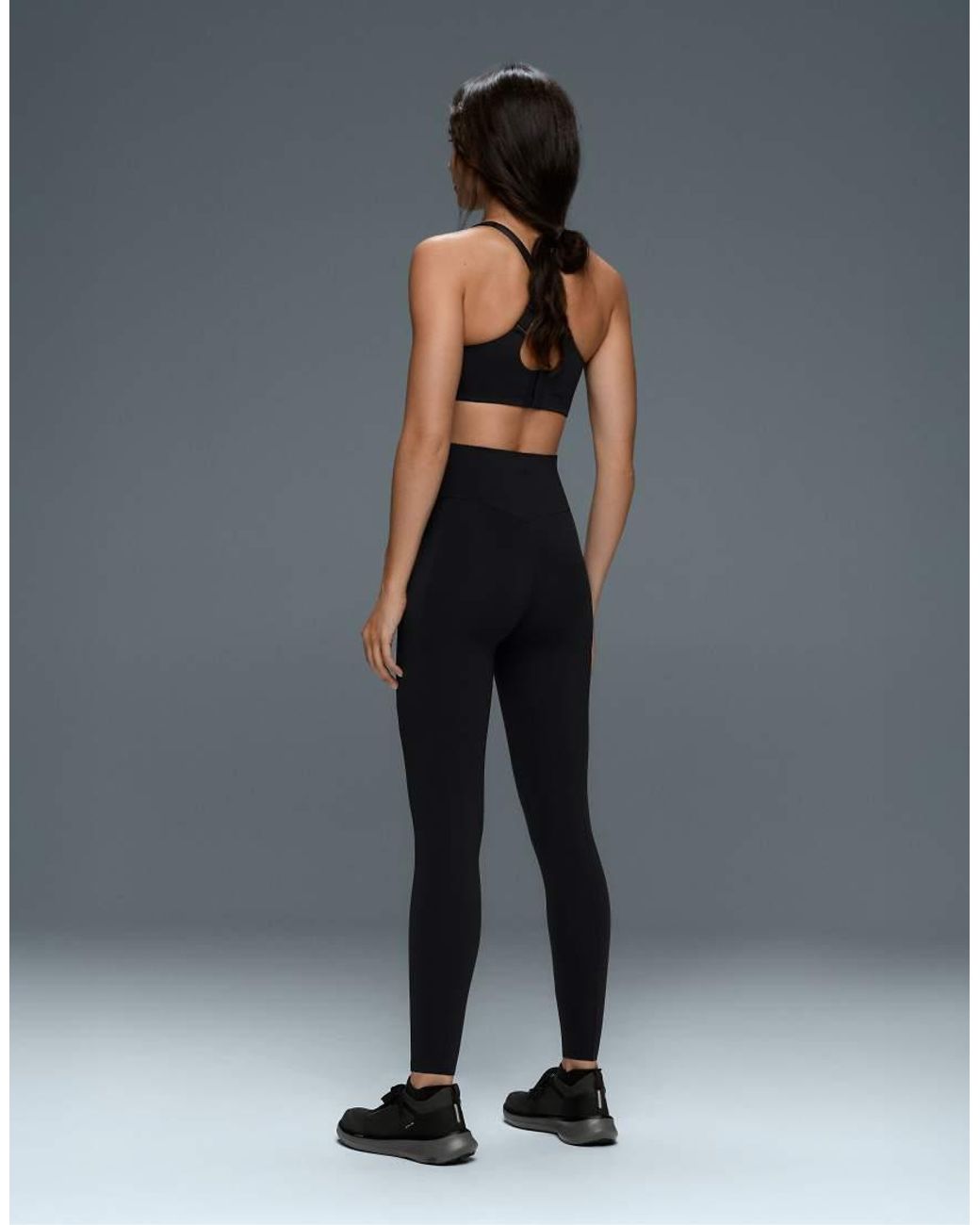 Oysho Black Compressive Pocket High-Rise 65Cm Ankle-Length Leggings