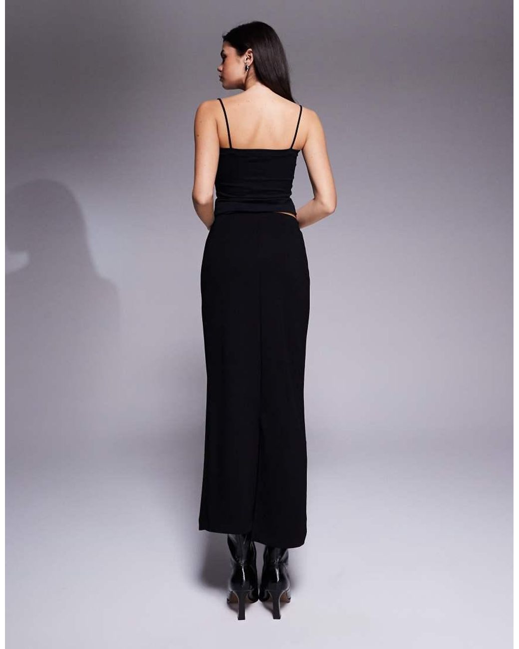 River Island Blue Clean Neoprene Maxi Skirt