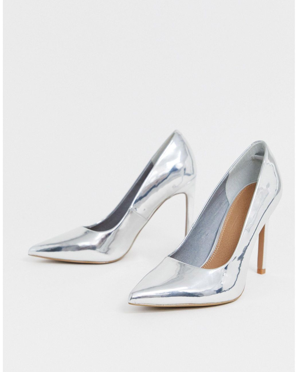 asos silver shoes