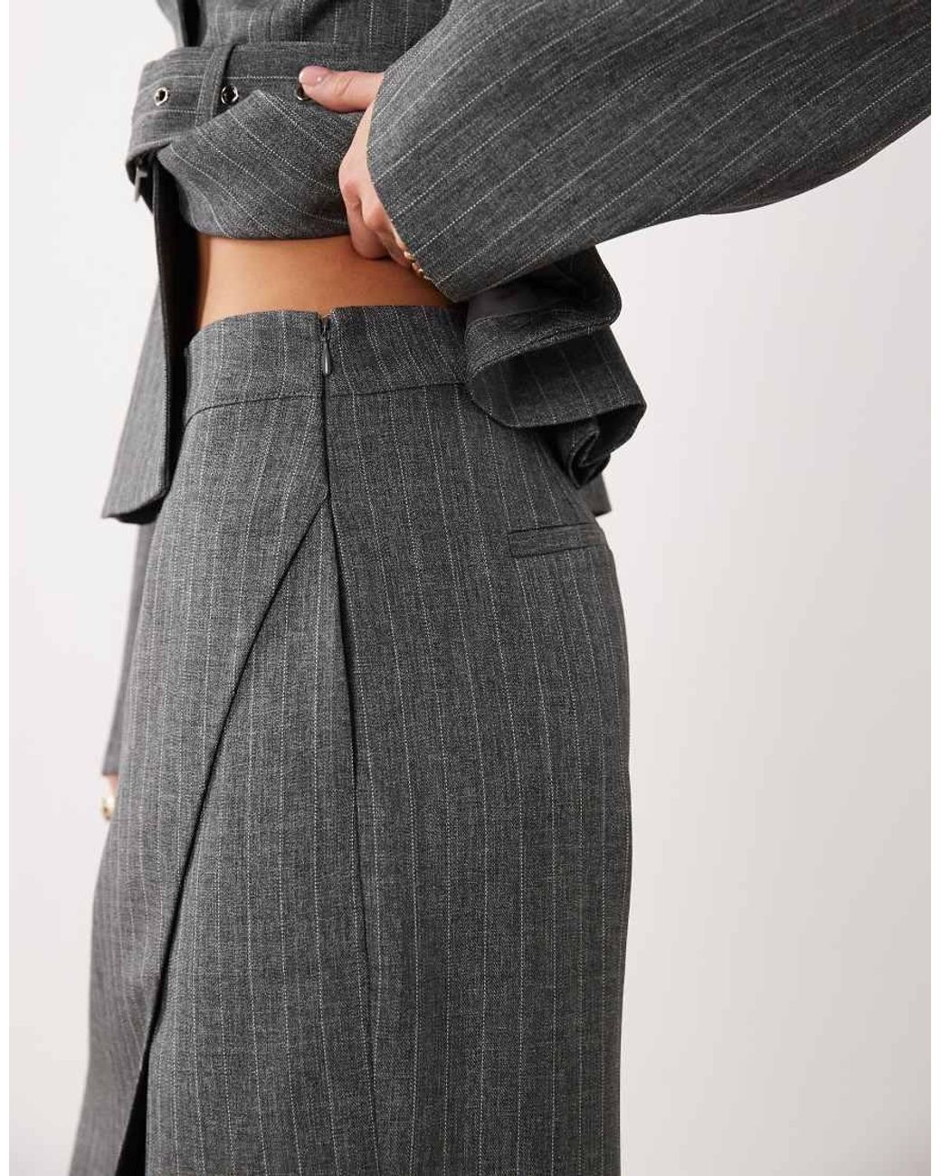 ASOS Blue Tailored Overlay Wide Leg Pants