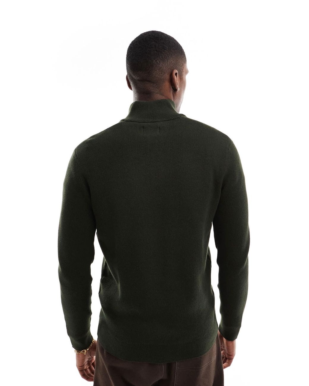 Only & Sons – gerippter pullover in Black für Herren