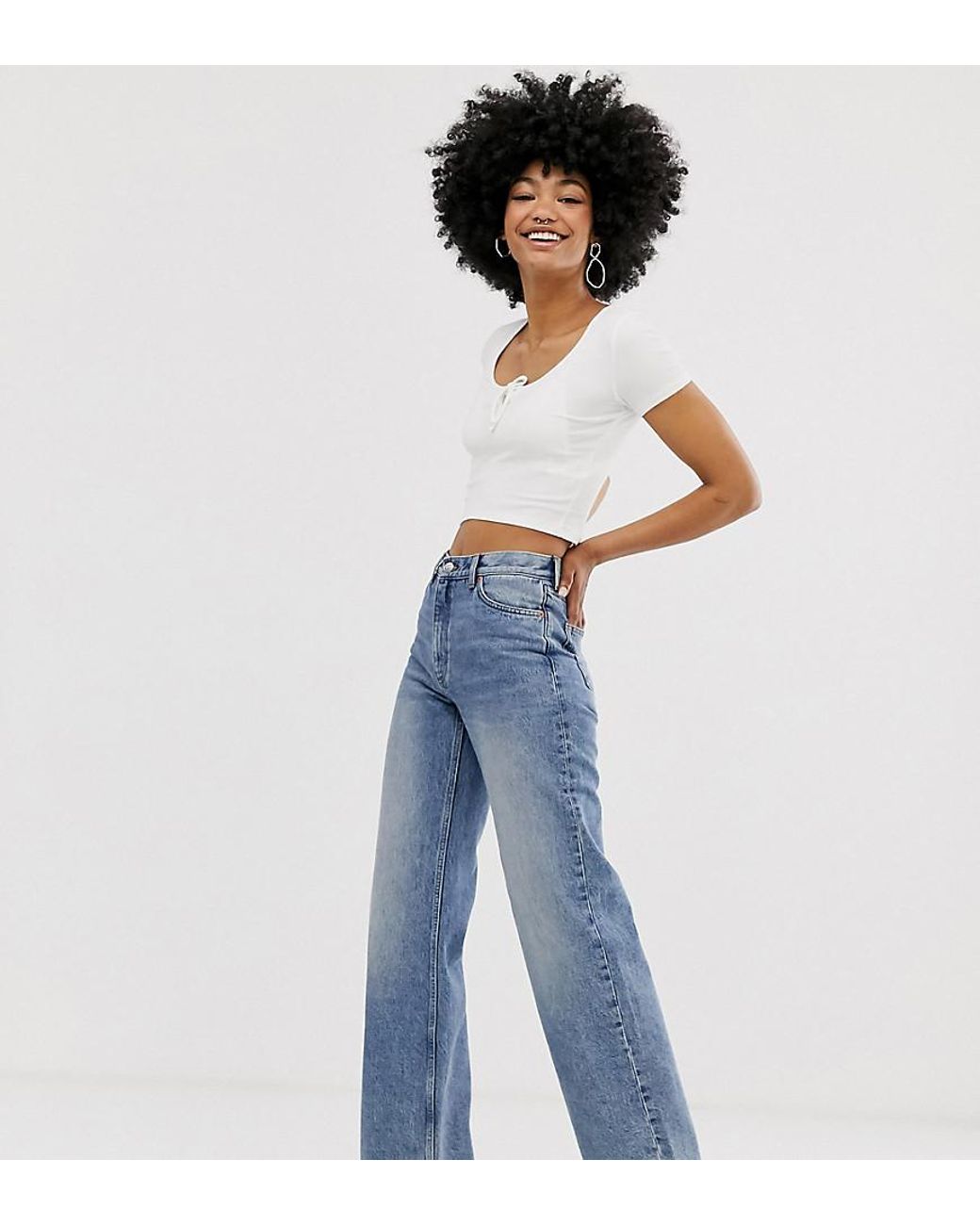 Monki Organic Cotton Wide Leg Yoko 