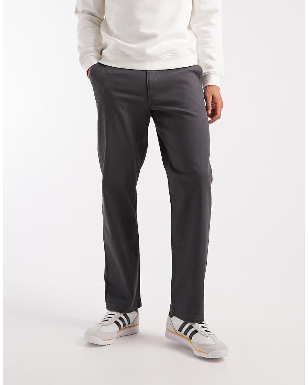 ASOS Rechte Chino's in het Gray voor heren