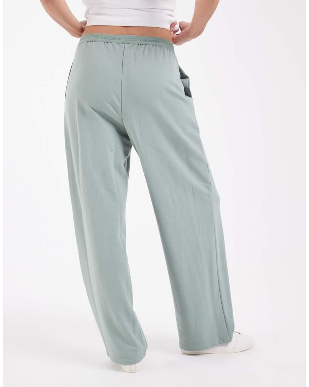 Lacoste Blue Wide Leg Lounge Pants
