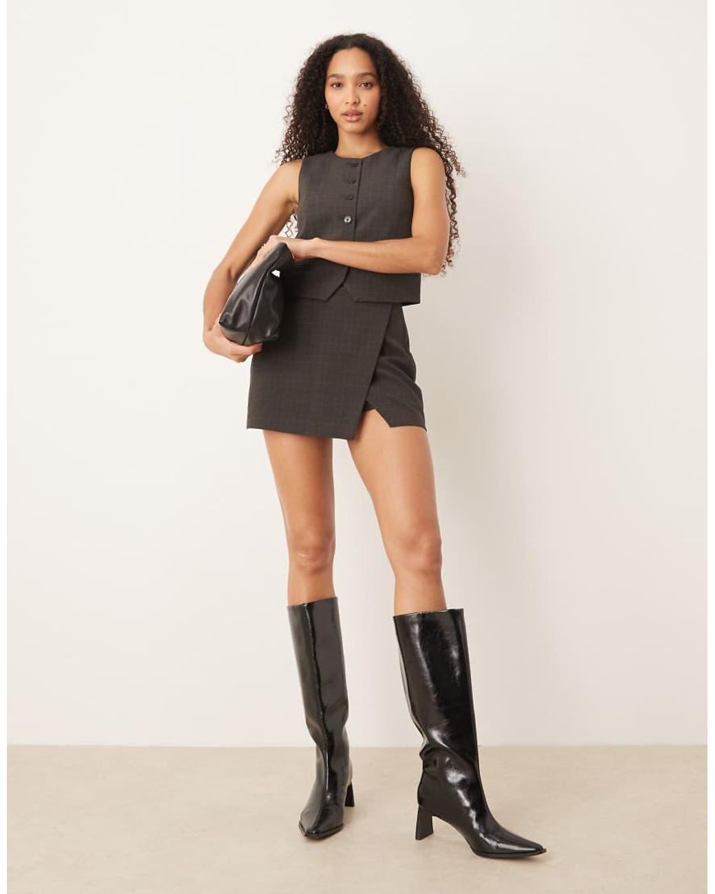 Mango Black Stuard Tailored Waistcoat Co-ord