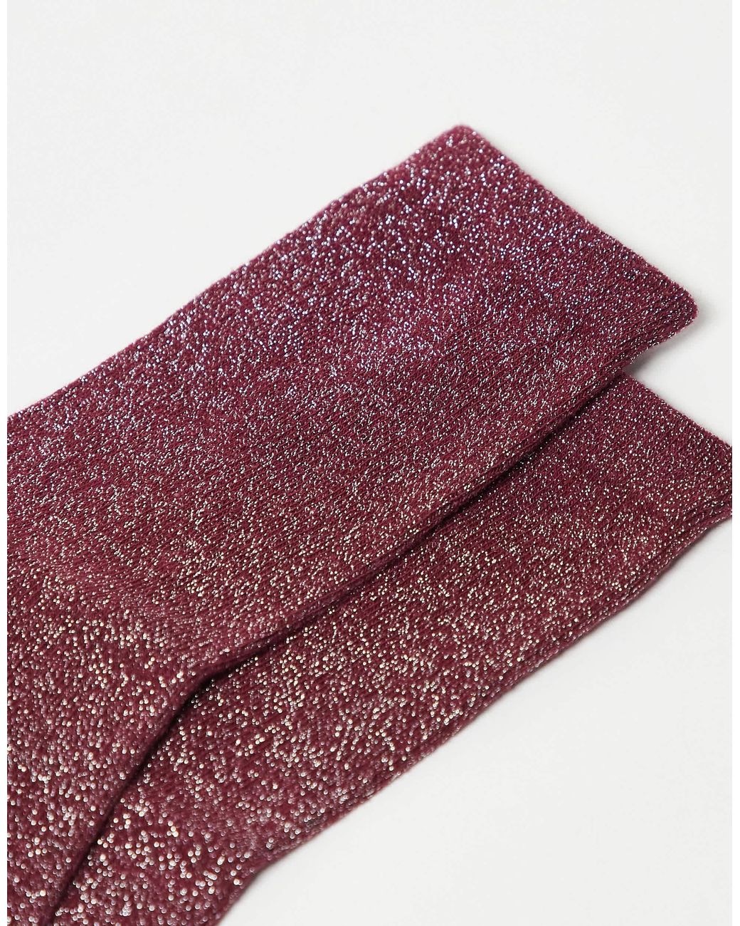JJXX Brown 2 Pack Glitter Socks