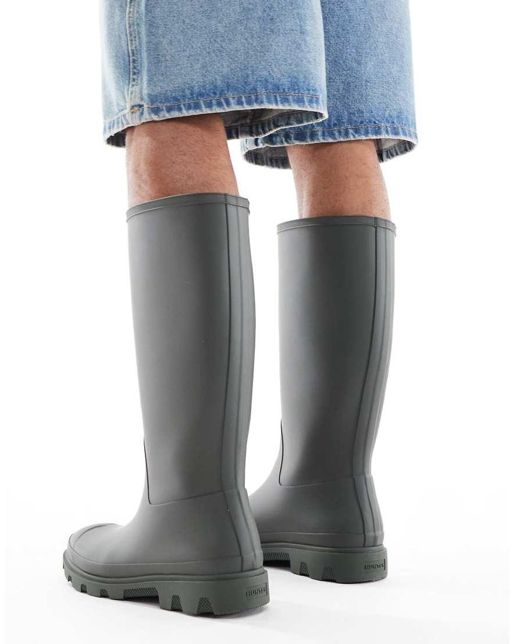 Botas De Agua Altas Oliva Oscuro Downpour De Hunter de color Blue