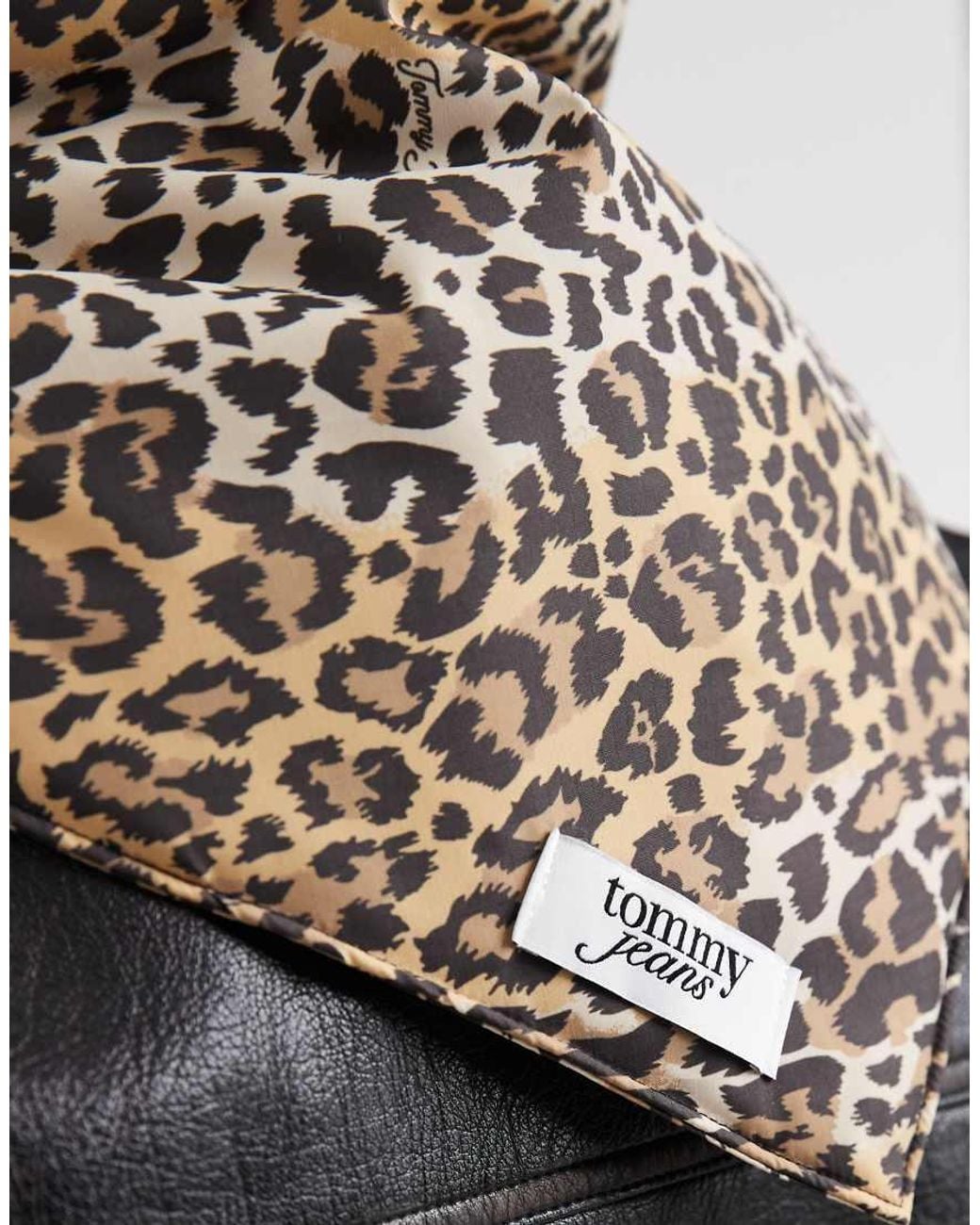Tommy Hilfiger Black Script Logo Padded Scarf