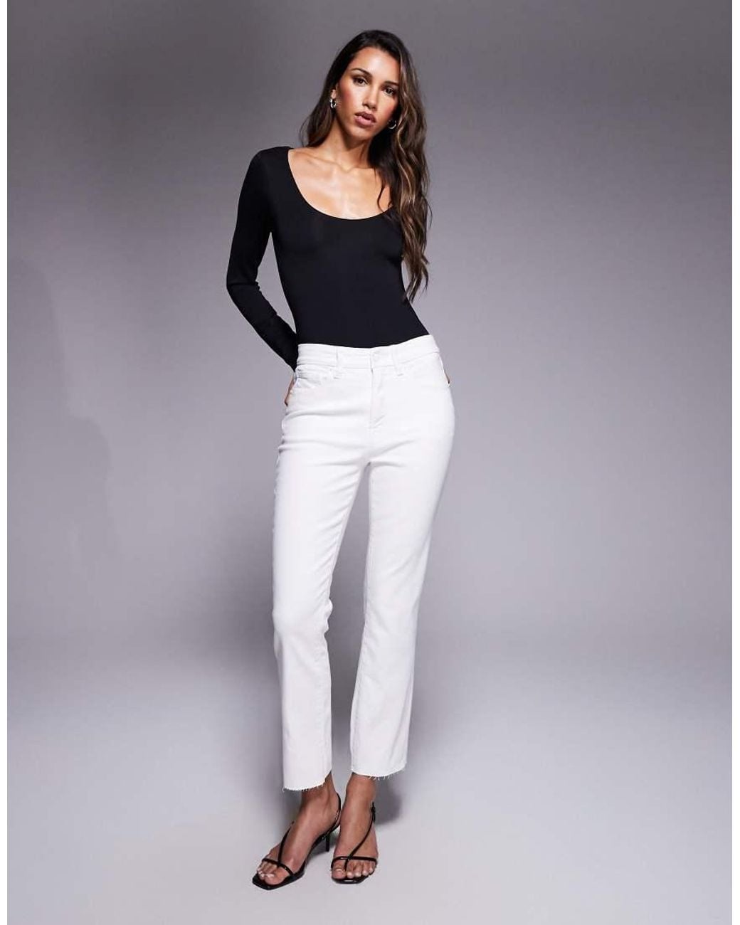 GOOD AMERICAN Purple Good Legs Straight Jeans
