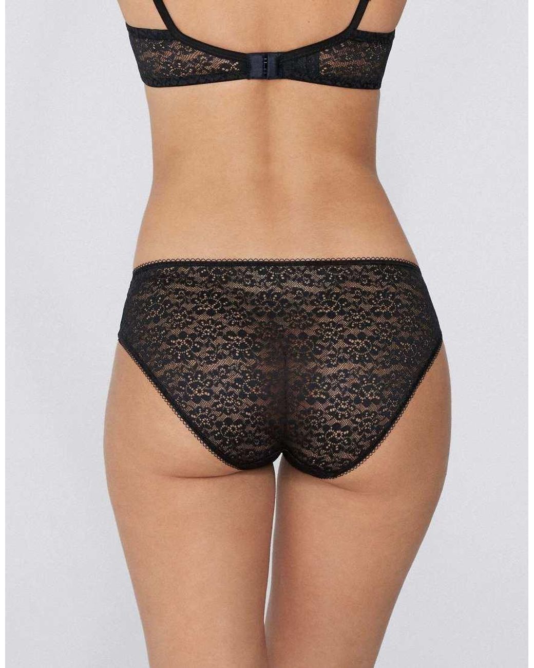 Tezenis Black Classic Lace Briefs