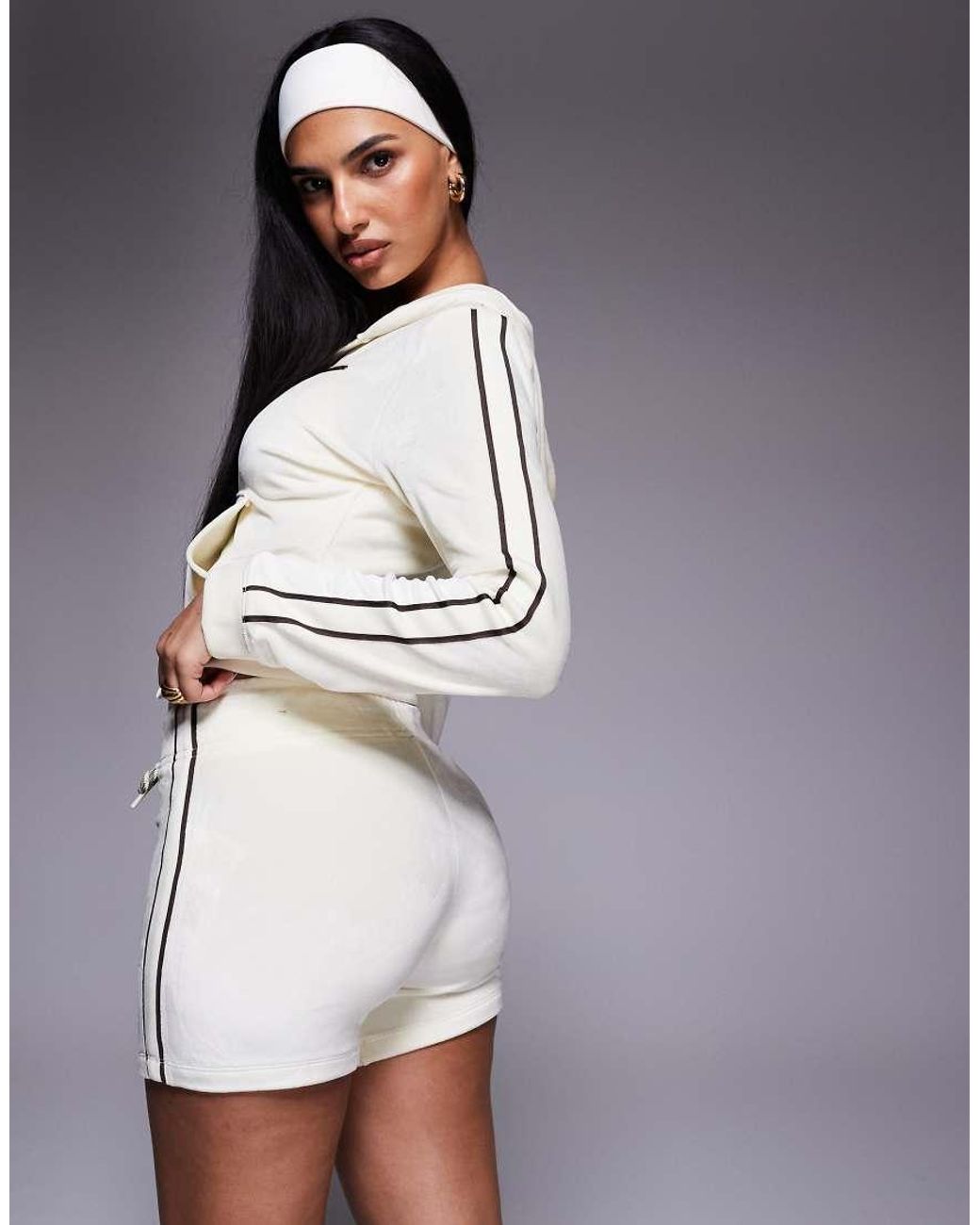 Nike White Velour Shorts