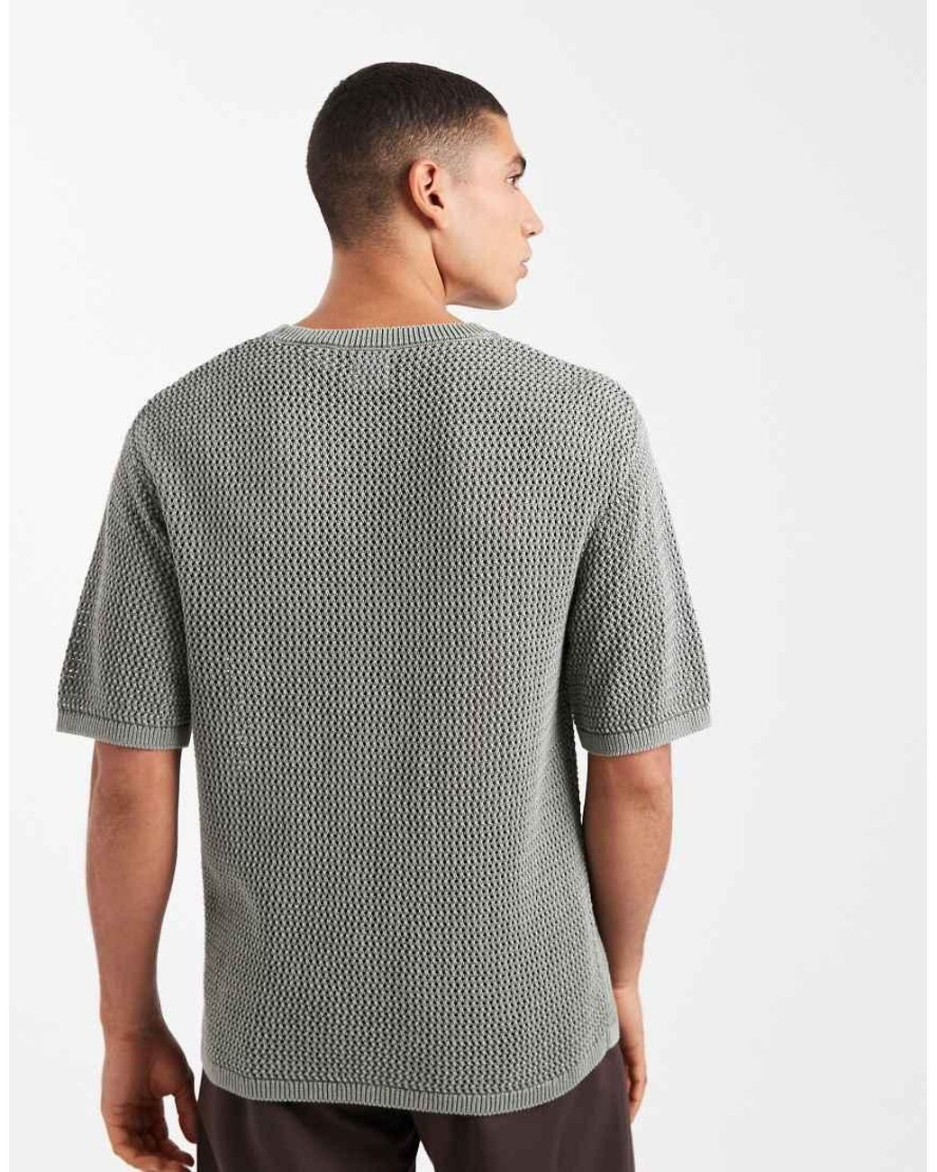 Levi's Gray Stinson Open Knit T-Shirt for men