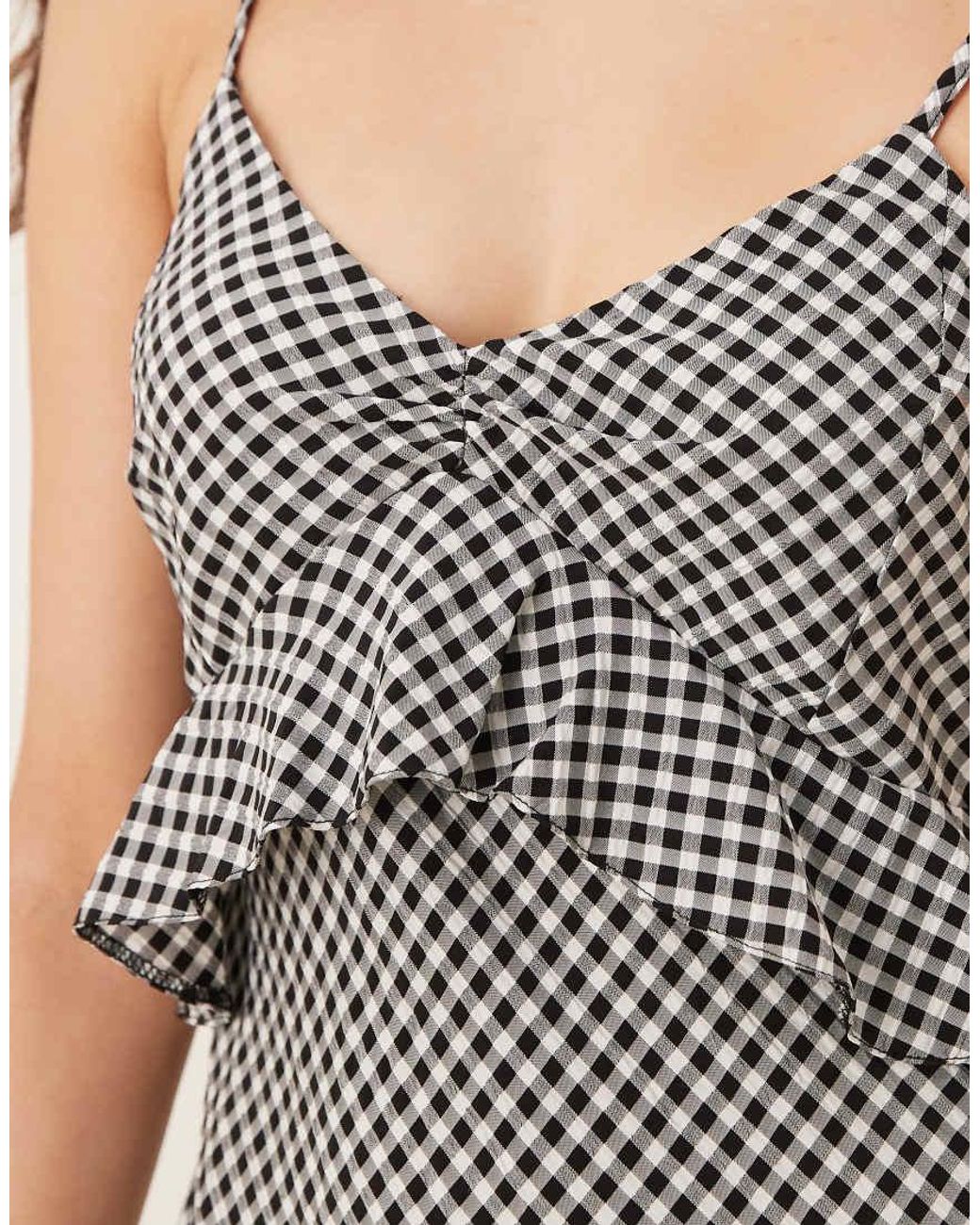 ASOS Natural Cami Frill Maxi Dress
