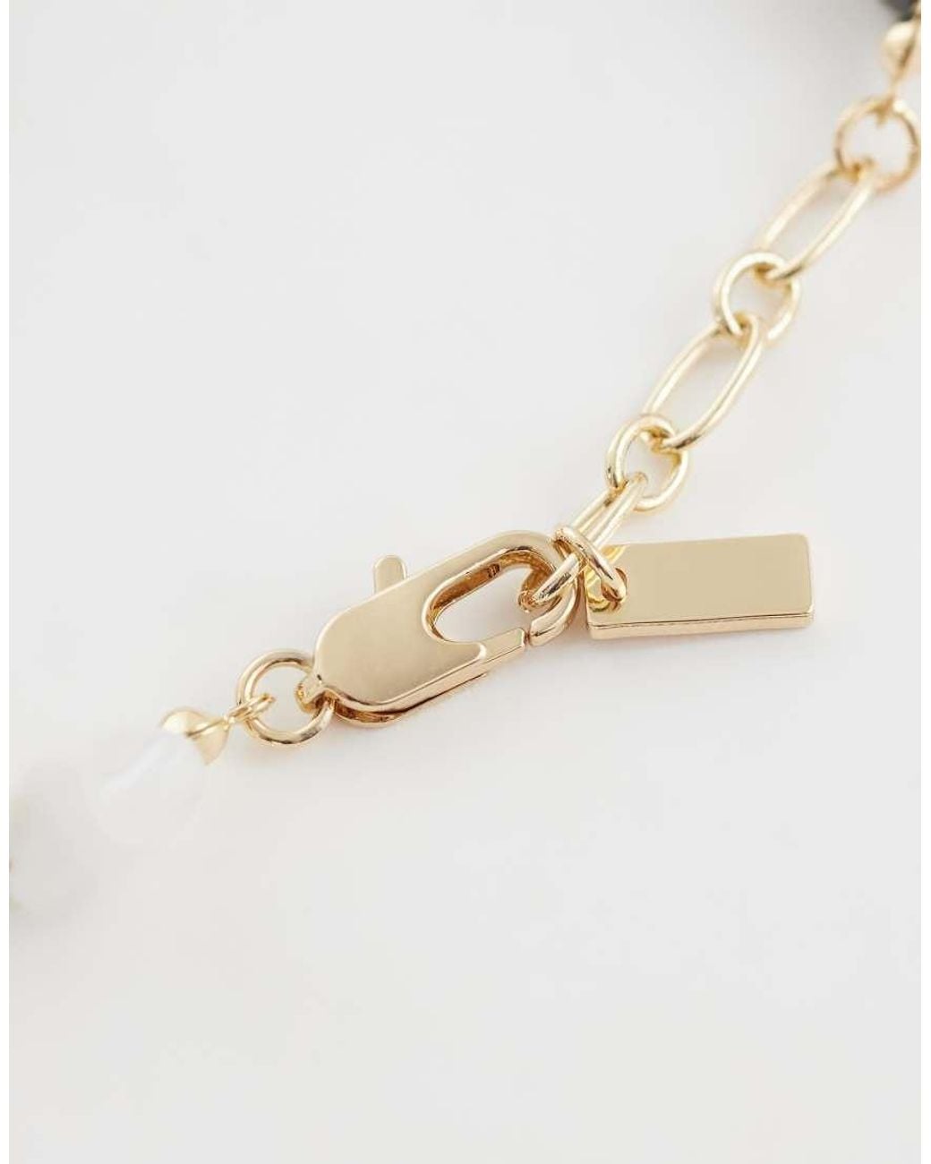 ASOS Natural Mixed Semi-precious Chipping Stone Bracelet for men