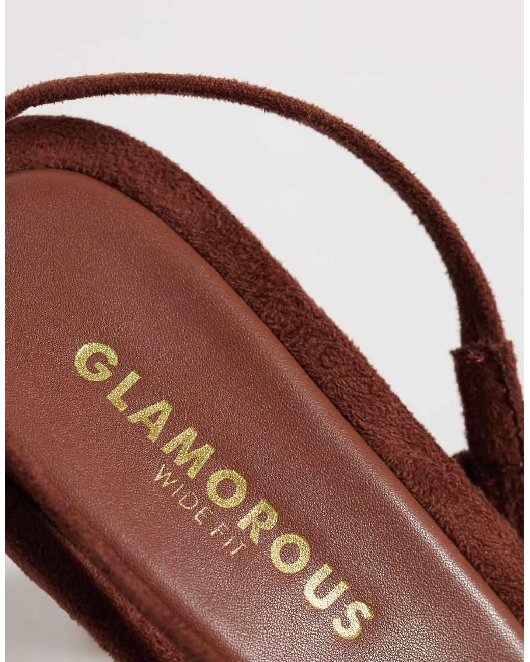 Glamorous Brown Barely There Heeled Sandals