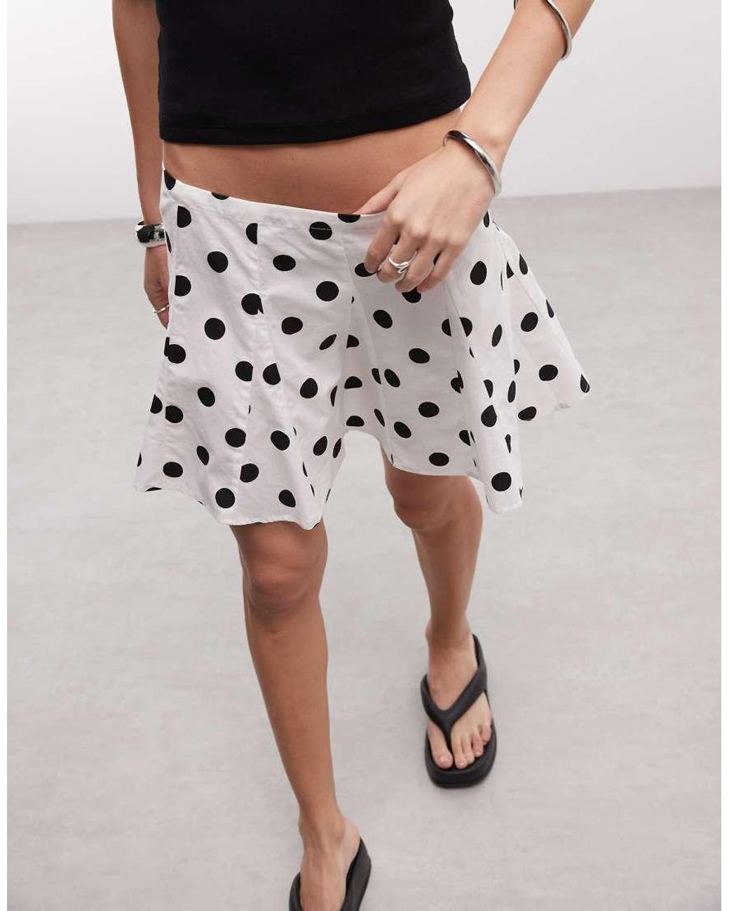 Noisy May White Flippy Mini Skirt