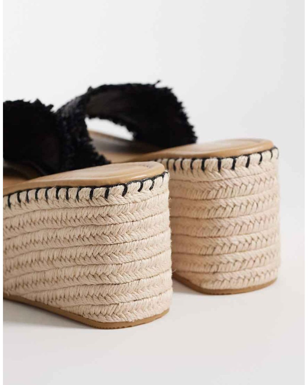 Glamorous Natural Espadrilles Wedge Heeled Sandals