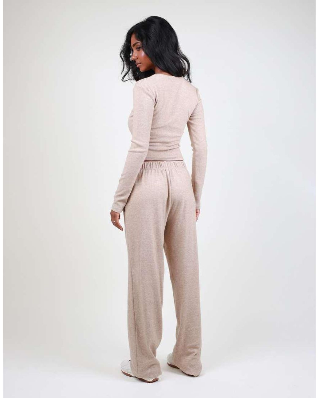 SIMMI Natural Long Sleeve Knit Top