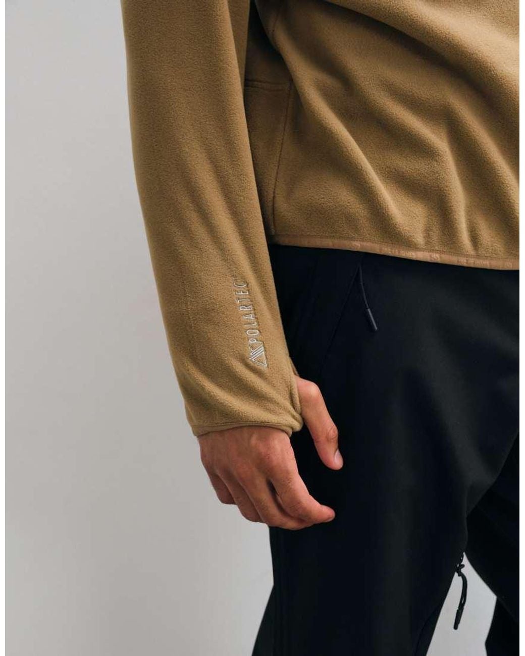Jack & Jones Brown Ski High Neck Zip Through Fleece Jacket for men