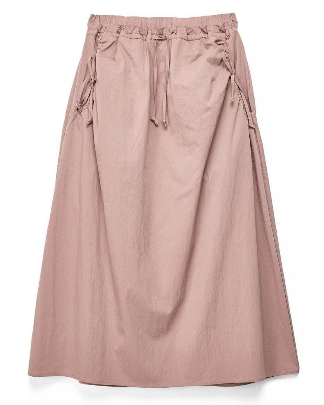 NA-KD Pink X Charlotte Olivia Drawstring Detail Maxi Skirt