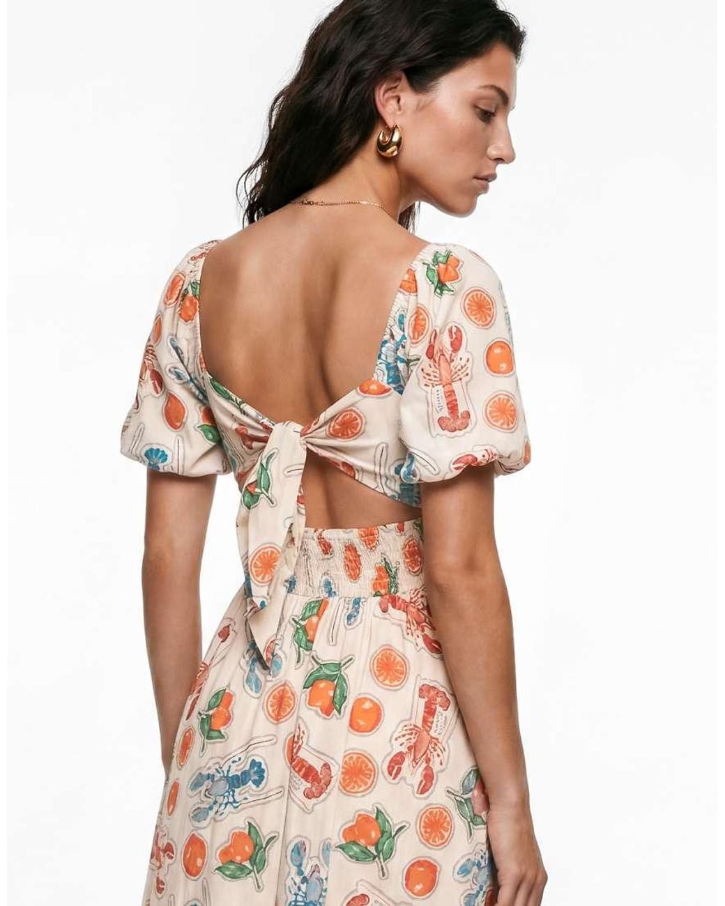 Lovedrobe Multicolor Printed Short Sleeve Midaxi Dress