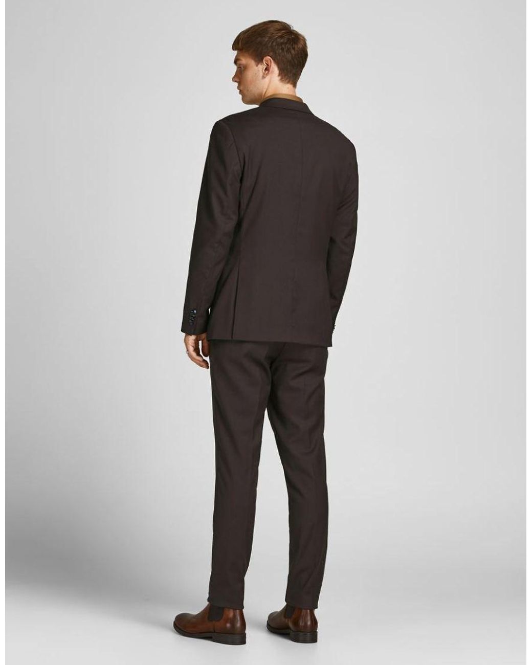 Jack & Jones Black Franco Super Slim Fit Single Breasted Blazer for men