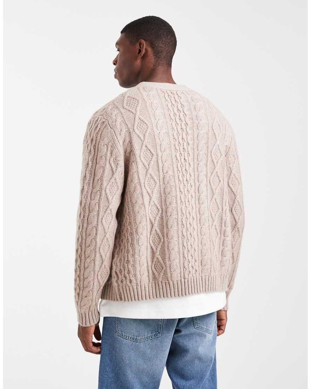 Levi's Natural Valencia Cable Knit Cardigan for men